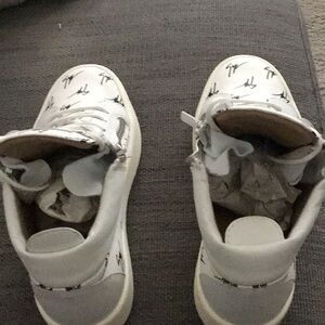 Kids White High-Top Sneakers